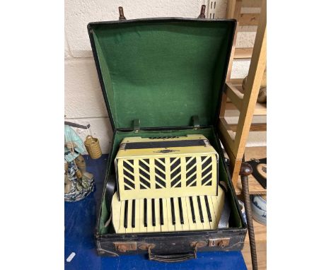 A Carloti accordion, cased