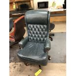 Blue Leather Chair