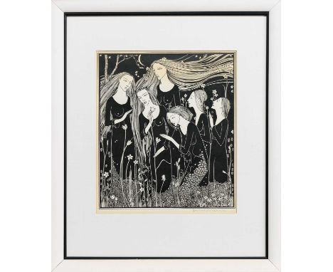 * HANNAH FRANK (SCOTTISH 1908 - 2008), GARDEN (1932) lithograph on paper, signed in pencilmounted, framed and under glassimag