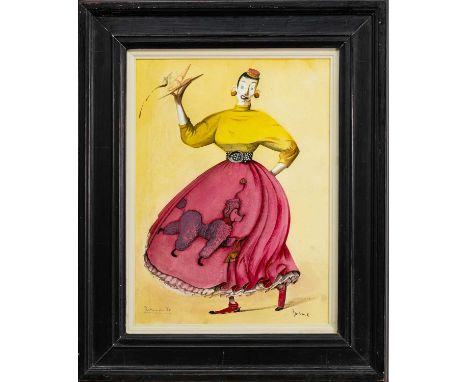 * JOHN BYRNE RSA (SCOTTISH 1940 - 2023), BERNADETTE watercolour and pencil on paper, signed titled and inscribed, circa 1997 