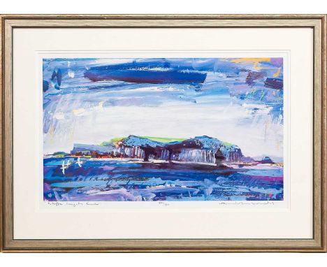 * HAMISH MACDONALD DA PAI (SCOTTISH 1935 - 2008), STAFFA, FINGAL'S CAVE limited edition print on paper, signed, titled and nu