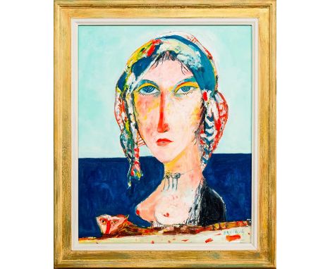 * JOHN BELLANY CBE RA HRSA (SCOTTISH 1942 - 2013), THE ITALIAN GIRL oil on canvas, signed, titled and dated 1994 exhibition l