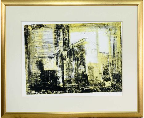 * JOHN PIPER (BRITITSH 1903 - 1992) FOTHERINGHAY, NORTHAMPTONSHIRE limited edition lithograph on paper, signed and numbered 5