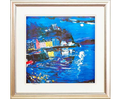 * JOHN LOWRIE MORRISON OBE (JOLOMO) (SCOTTISH b. 1948), UNTITLED limited edition print on paper, signed and dated '99mounted,
