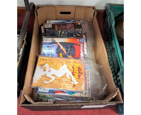 A collection of comic books to include DC Batman City of Light, DC Superman Man of Steel