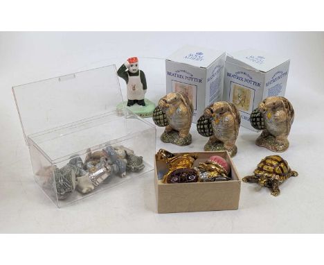 A Royal Albert Beatrix Potter figure of Mr Alderman Ptolemy, h.9cm; together with two others; a Carltonware Guinness advertis