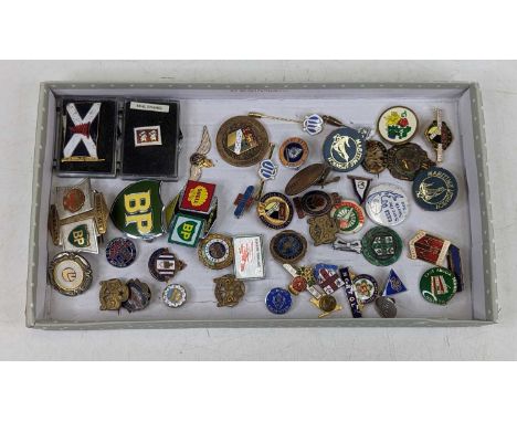 A collection of vintage enamel badges to include examples for Shell and BP