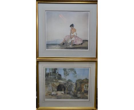 Sir William Russell Flint (1880-1969) - 'Ariadne', print, pencil signed to lower right margin, 51 x 59 cm to/w 'Giselle and J