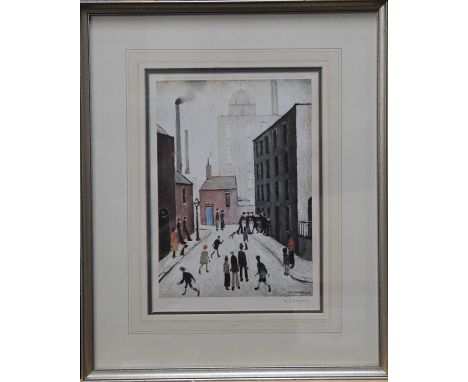 Laurence Stephen Lowry (1887-1976) - 'Industrial Scene', offset lithographic print, pencil signed to lower right margin, Fine