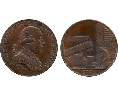 BRITISH 18th CENTURY TOKENS, John Wilkinson, Copper Halfpenny, 1793, obv bust in profile right, IOHN WILKINSON IRON MASTER ar