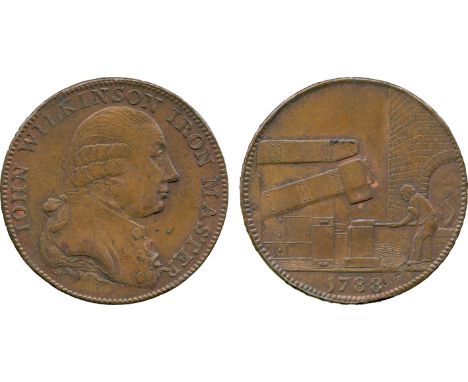 BRITISH 18th CENTURY TOKENS, John Wilkinson, Copper Halfpenny, 1788, obv bust in profile right, IOHN WILKINSON IRON MASTER ar