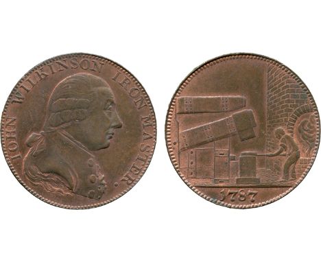 BRITISH 18th CENTURY TOKENS, John Wilkinson, Copper Halfpenny, 1787, obv bust in profile right, IOHN WILKINSON IRON MASTER ar