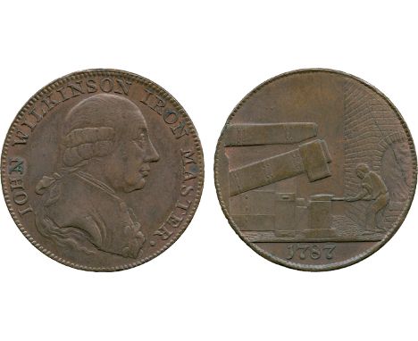 BRITISH 18th CENTURY TOKENS, John Wilkinson, Copper Halfpenny, 1787, obv bust in profile right, IOHN WILKINSON IRON MASTER ar