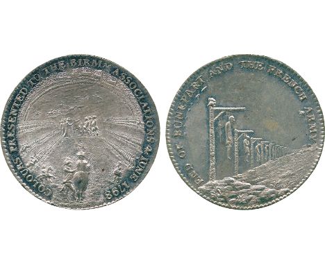 BRITISH 18th CENTURY TOKENS, Unknown Issuer, The ‘Unofficial’ Loyal Associations Medal in White Metal, 1798, obv rear view of