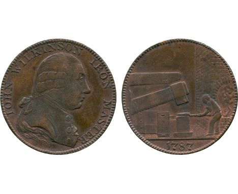 BRITISH 18th CENTURY TOKENS, John Wilkinson, Copper Halfpenny, 1787, obv bust in profile right, IOHN WILKINSON IRON MASTER ar