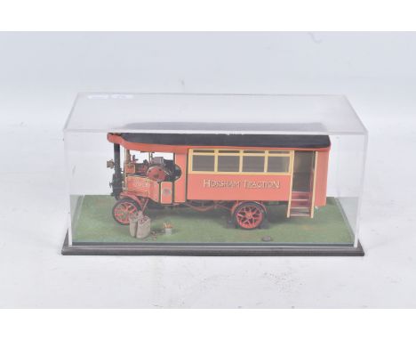 A CONSTRUCTED SOUTH EASTERN FINECAST WHITEMETAL KIT OF A FODEN STEAM BUS, No.17, 1/32 scale, the model has been constructed a