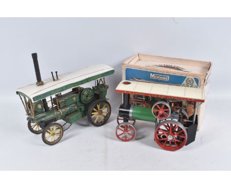 A BOXED MAMOD TE1A LIVE STEAM TRACTOR, with steering rod, funnel,&nbsp; including burner tray, some wear noticably to the roo