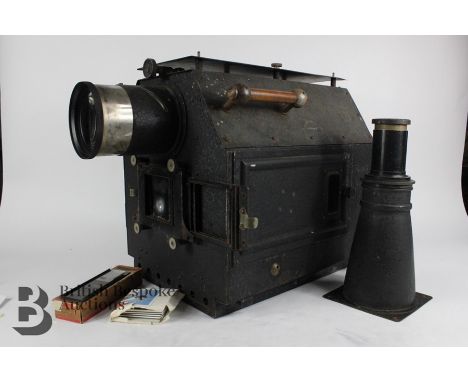 Vintage Ross of London Magic Lantern projector, nr 130254, plus Magic Lantern Tales with Text.