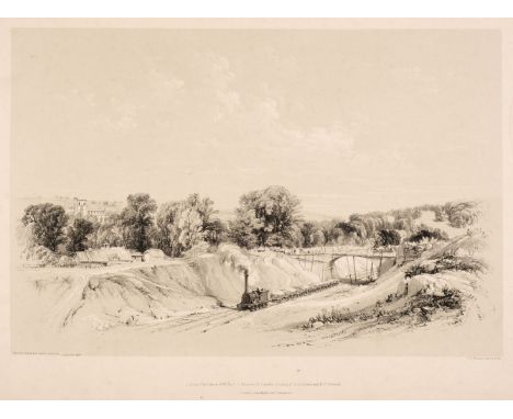 * Bourne (John C.). Berkhampstead - Herts, Blasing Rocks Linslade Bucks, Head Gear Great Shaft Kilsby Tunnel, View from above