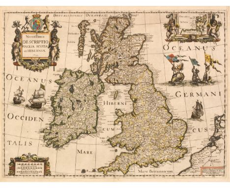 British Isles. Hondius (Henricus &amp; Le Roy Henry), Novissima Descriptio Angliae, Scotiae et Hiberniae [with additional imp