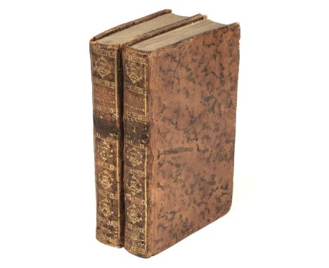 Carli (Comte Giovanni R). Lettres Americaines, 1st edition in French, 2 volumes, Paris: A Boston, 1788, half-titles, folding 