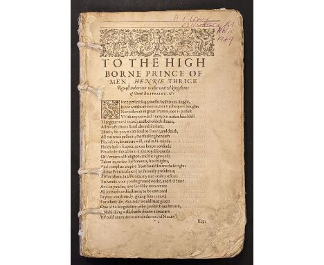 Chapman (George). [The Iliads of Homer, Prince of Poets, never before in any languag truely translated. With a Coment uppon s