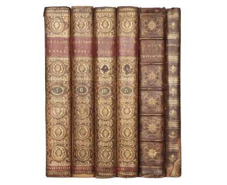 Baskerville Press. The Works of the Late Right Honorable Joseph Addison, 4 volumes, Birmingham: John Baskerville for J. &amp;