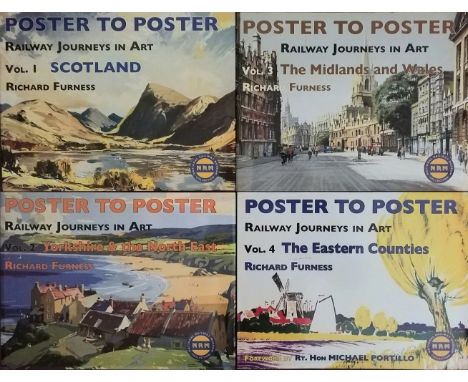 Furness (Richard). Poster To Poster, Railway Journeys in Art, 4 volumes, 1st edition, Tirley: JDF &amp; Associates, 2009-10, 