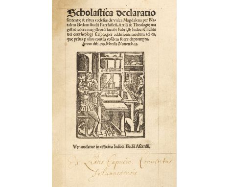 Beda (Natalis or Noël). Scholastica declaratio sententie &amp; ritus ecclesiae de vnica Magdalena per Natalem Bedam studii Pa