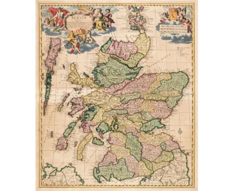 Scotland. Visscher (Nicolas), Exactissima Regni Scotiae Tabula tam in Septentrionalem et Meridionalem..., Amsterdam, circa 16