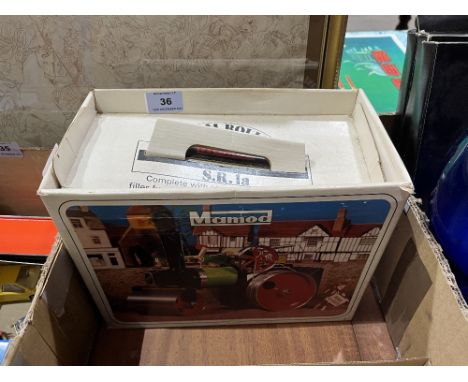 A Mamod SRI a live steam roller in original box