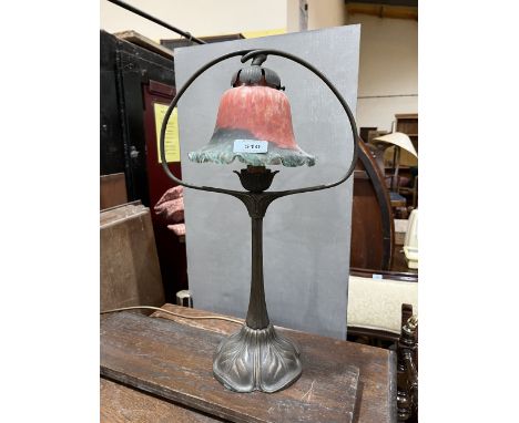 An Art-Nouveau style table lamp