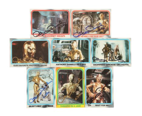 STAR WARS: THE EMPIRE STRIKES BACK (1980) - Anthony Daniels Collection: Vintage C-3PO Trading Cards Autographed by Anthony Da