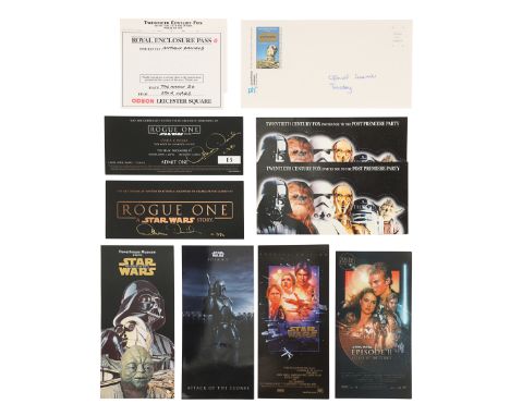 STAR WARS: VARIOUS PRODUCTIONS - Anthony Daniels Collection: Special Edition Invitations, Attack of the Clones Screenings Inv