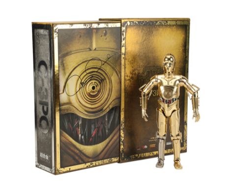 STAR WARS: VARIOUS PRODUCTIONS - Anthony Daniels Collection: Autographed Sideshow Collectibles 12" PM C-3PO Japanese Edition 