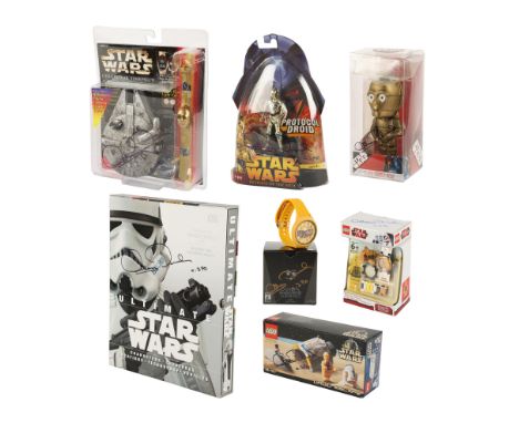 STAR WARS: VARIOUS PRODUCTIONS - Anthony Daniels Collection: Assorted Autographed Modern Toys and Ultimate Star Wars Book - A