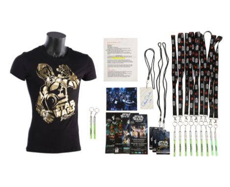 STAR WARS: VARIOUS PRODUCTIONS - Anthony Daniels Collection: Anthony Daniels' Hand-annotated Script, Assorted Flyers, T-Shirt