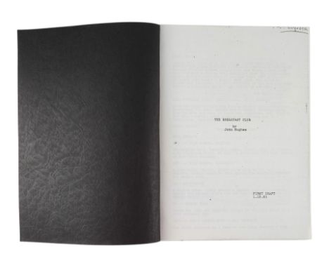 THE BREAKFAST CLUB (1985) - First Draft Script - A first draft script from John Hughes' The Breakfast Club. Written by John H