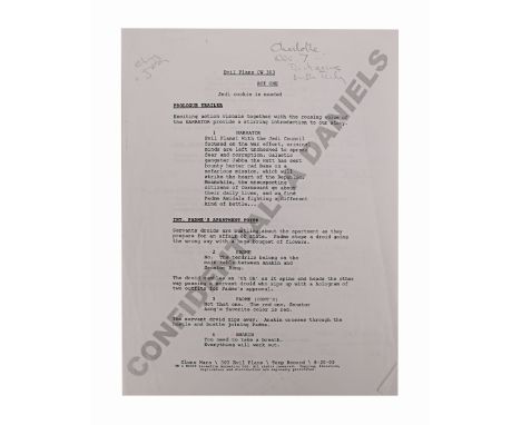 STAR WARS: THE CLONE WARS (2008-2020) - Anthony Daniels Collection: Anthony Daniels' Hand-annotated and Highlighted Script - 