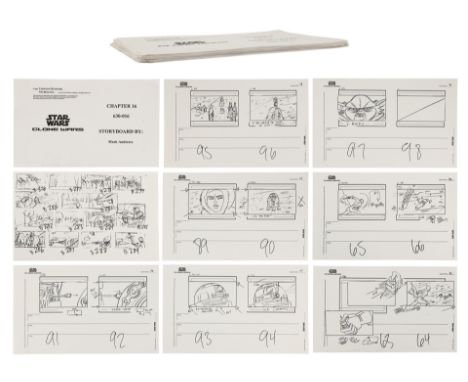 STAR WARS: CLONE WARS (2003-2005) - Anthony Daniels Collection: Printed Storyboards with Handwritten Notes and Annotations - 