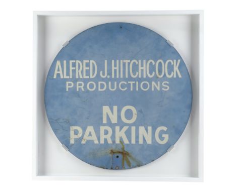 ALFRED HITCHCOCK - Alfred Hitchcock Productions No Parking Sign - An Alfred Hitchcock Productions No Parking sign from Univer