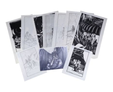 HONEY, I SHRUNK THE KIDS (1989) - Set of Three Hand-Drawn Concept Artworks with Prints - A set of three hand-drawn concept ar