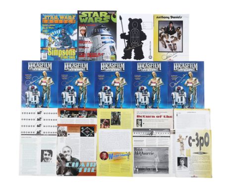 STAR WARS: VARIOUS PRODUCTIONS - Anthony Daniels Collection: Collection of Autographed Fan Magazines and Interview Clippings 