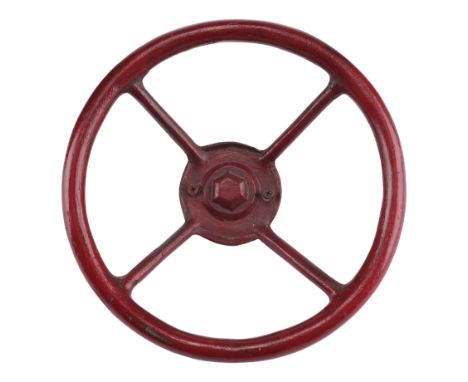 TITANIC (1997) - Engine Room Wheel - An engine room wheel from James Cameron's Titanic. Staff in the Titanic's engine room tu
