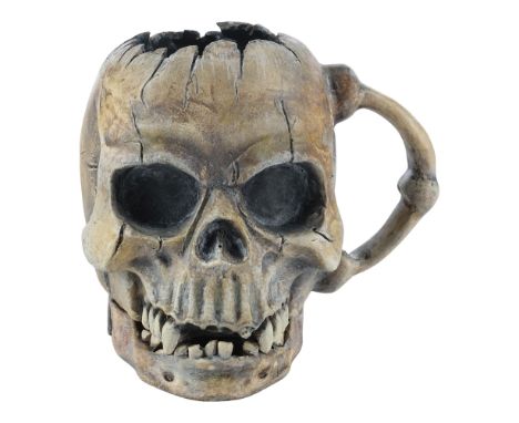 RENFIELD (2023) - Skull Mug - A skull mug from Chris McKay's Renfield. The titular familiar, Renfield (Nicholas Hoult), first