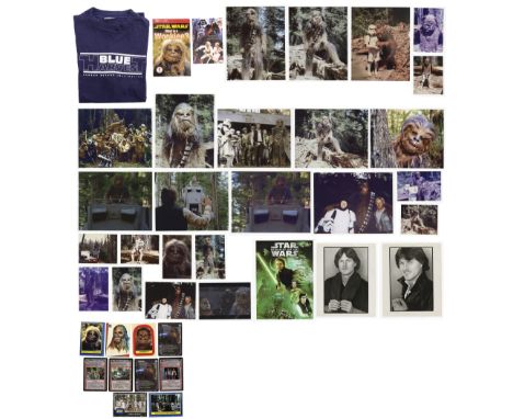 STAR WARS: RETURN OF THE JEDI (1983) - Blue Harvest Crew Shirt, Photographs and Trading Cards - A Blue Harvest crew shirt, ph