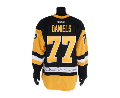 ANTHONY DANIELS - Anthony Daniels Collection: Anthony Daniels' Autographed and Personalised Pittsburgh Penguins Ice Hockey Je