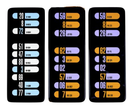 STAR TREK: FRANCHISE - Set of Enterprise-E and Voyager LCARS Door Panels - A set of Enterprise-E and Voyager LCARS door panel