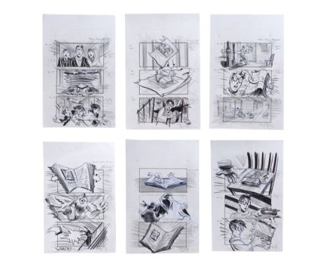 HARRY POTTER AND THE PRISONER OF AZKABAN (2004) - Six Hand-drawn Doug Brode Harry Potter Concept Illustrations - Six hand-dra