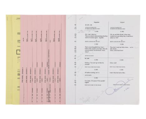 STAR WARS: ATTACK OF THE CLONES (2002) - Anthony Daniels Collection: Autographed Script Changes with Handwritten Notes and Pr